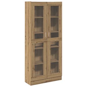 vidaXL augstais skapītis koka krāsa 82,5x30,5x150 cm inženierijas koks