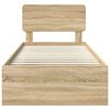 vidaXL Gultas rāmis Sonoma 90 x 190 cm Ciets priedes koks