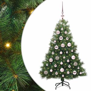 vidaXL Mākslīgā Ziemassvētku eglīte su 150 LED Zaļa 120 cm PE un PVC