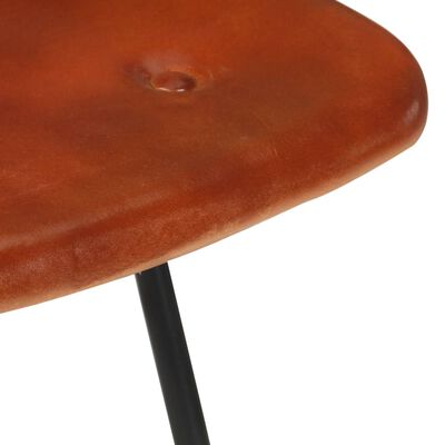 vidaXL bāra krēsli, 2 gab., brūna dabīgā āda