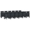 vidaXL Dārza ēdamgalds 13 pcs Antracīts Polt rattan