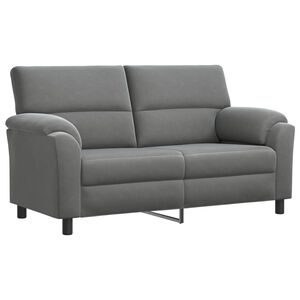 vidaXL Dīvāns Tum&scaron;i pelēka 174 x 85 x 93 cm Samts
