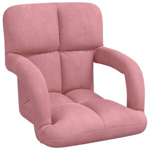 vidaXL Grīdas krēsls Rozā 58 x 62 x 58 cm Samts