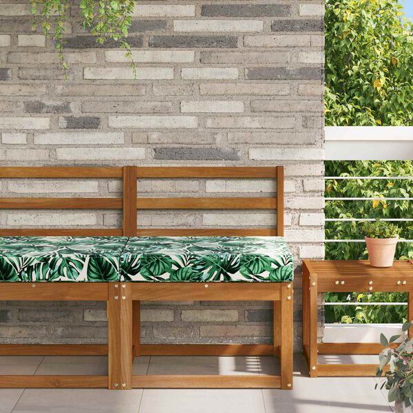 vidaXL Āra dīvāna spilvens Lapu raksts 60 x 60 x 8 cm Poliesters