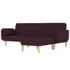 vidaXL 2-vietīga dīvāngulta ar soliņu, divi spilveni, violets audums