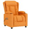 vidaXL masāžas krēsls, paceļams, tumši dzeltens audums
