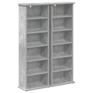 vidaXL CD skapis 2 gab. Betona pelēks 60 x 17 x 92 cm