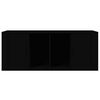 vidaXL TV skapītis, melns, 100x35x40 cm, inženierijas koks