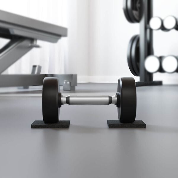 vidaXL Gumijas granulu terases paklājs Melns 6 x 9 x 0,8 cm Gumija