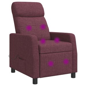 vidaXL Masāžas atzveltnes krēsls Violeta Audums