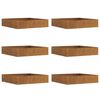vidaXL Zāliena Apmale 6 pcs Rūsa 60 x 60 x 13 cm Novecināts tērauds