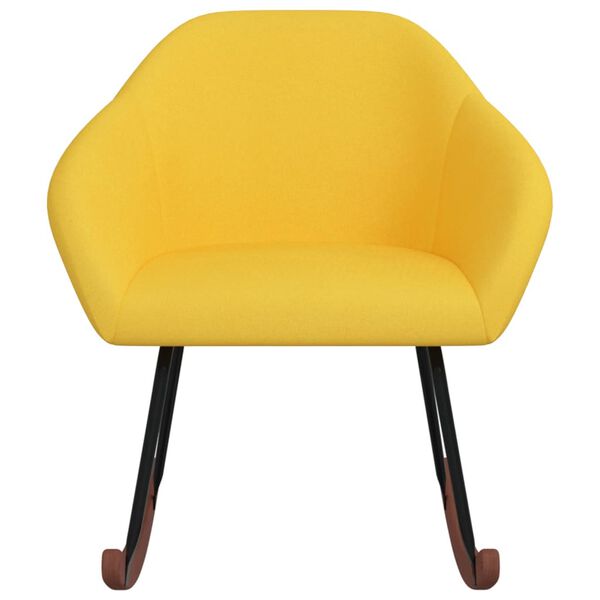 vidaXL &scaron;ūpuļkrēsls, dzeltens audums