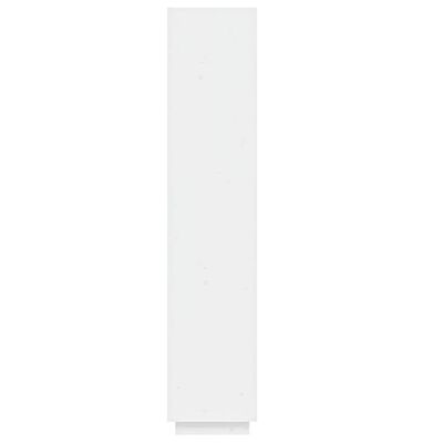 vidaXL grāmatu plaukts, balts, 40x35x167 cm, priedes masīvkoks