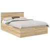 vidaXL Gultas rāmis Sonoma ozols 150 x 200 cm Inženierijas koks