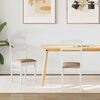 vidaXL Ēdamistabas krēsls 2 pcs Balts un brūns Ciets gumijas koks