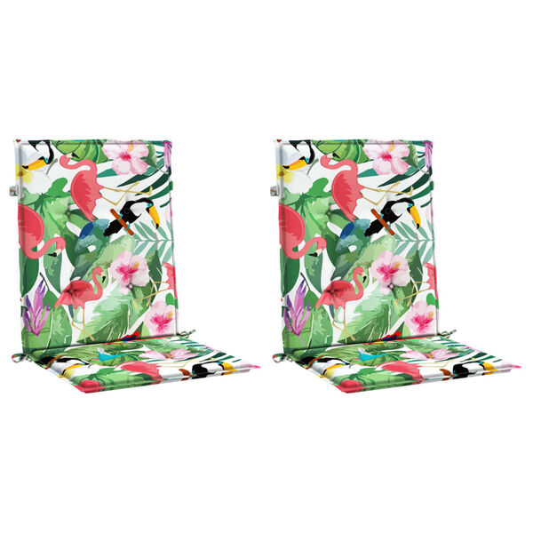 vidaXL krēslu matrači, 2 gab., krāsaini, audums