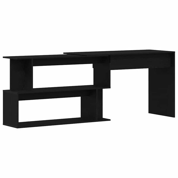 vidaXL Galds Melns ozolkoks 200 x 50 x 76 cm Inženierijas koks