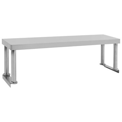 vidaXL galda virsplaukts, 120x30x35 cm, nerūsējošs tērauds