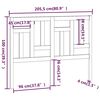 vidaXL gultas galvgalis, balts, 205,5x4x100 cm, priedes masīvkoks