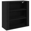 vidaXL Sienas skapis Melns ozolkoks 80 x 33 x 80 cm Inženierijas koks