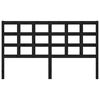 vidaXL gultas galvgalis, melns, 165,5x4x100 cm, priedes masīvkoks