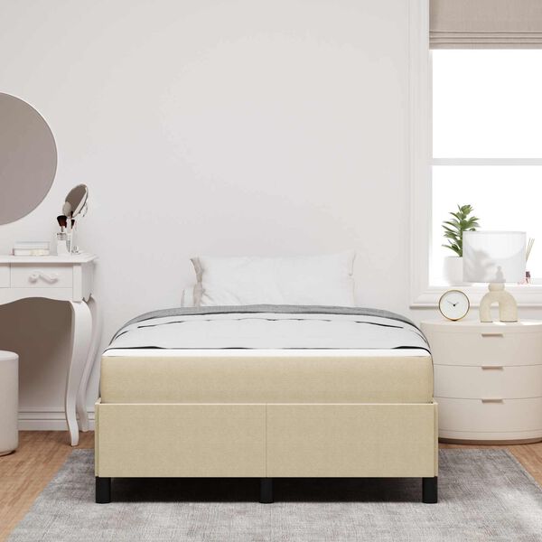 vidaXL Gultas rāmis ar matraci Gai&scaron;i zaļa pelēka 120 x 200 cm audums