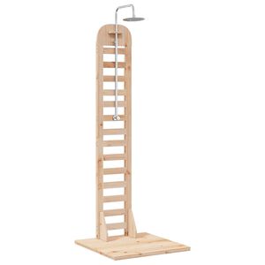 vidaXL Āra du&scaron;a 223 cm Masīvkoks no priedes un nerūsējo&scaron;ais tērauds