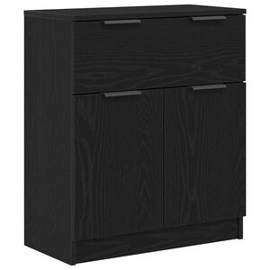 vidaXL Puse Melns ozolkoks 60 x 30 x 70 cm Inženierijas koks