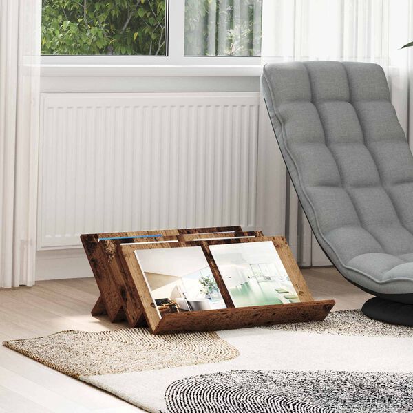 vidaXL Žurnālu statīvs Vecs koks 65 x 53 x 28,5 cm Inženierijas koks