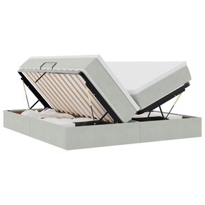 vidaXL Gulta ar uzglabā&scaron;anas vietu un matraci 180 x 200 cm Samts