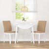 vidaXL Ēdamistabas krēsli ar spilveniem 2 gab. Balta masīvkoka gumija