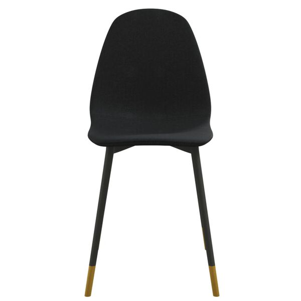 vidaXL virtuves krēsli, 2 gab., melns audums