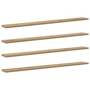 vidaXL Grāmatplaukta Paneļa 3 līmeņi 4 gab. 100 x 10 x 1,5 cm Brūna