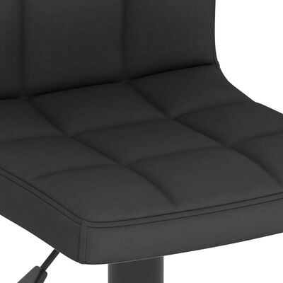 vidaXL bāra krēsls, melns audums