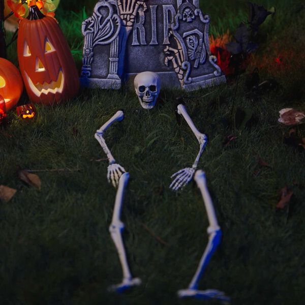 vidaXL Halloween skelets Balts 45,5 x 13 cm Plastmasa