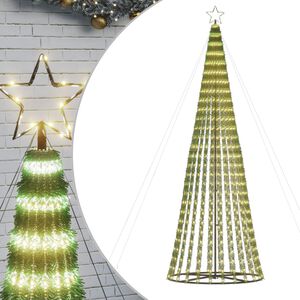 vidaXL LED Ziemassvētku eglīte 688 LED Silti Balta 300 cm