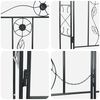 vidaXL Dārza Arka Vienkrāsains Melna 115 x 37 x 226 cm