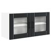 vidaXL Sienas stikla skapītis PORTO Melna 80 x 31 x 40 cm