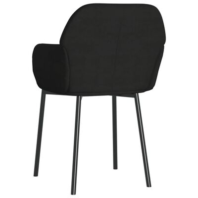 vidaXL virtuves krēsli, 2 gab., melns samts