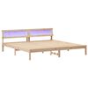 vidaXL Gultas rāmis Brūna 200 x 200 cm Priedes masīvkoks