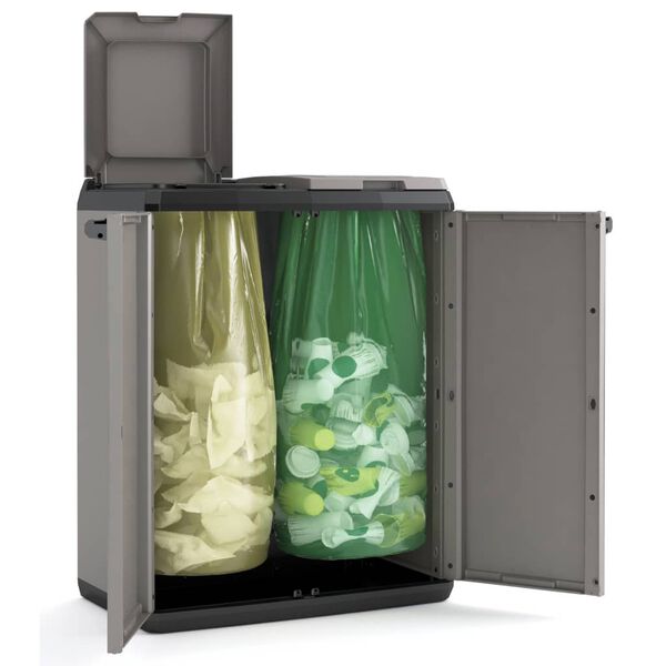 Keter šķirošanas skapis Split Basic, 85 cm, pelēks un melns