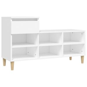 vidaXL apavu plaukts, balts, 102x36x60 cm, inženierijas koks