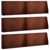 vidaXL Aizturo&scaron;ā siena 6 gab. 80 x 12 x 50 cm Novecināts tērauds Rūsa