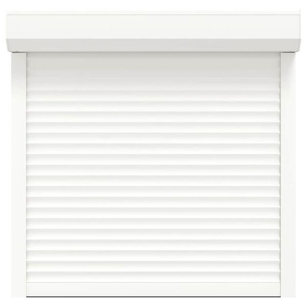 vidaXL ruļļu slēģis, 100x100 cm, alumīnijs, balts