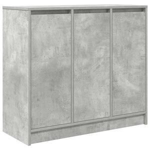 vidaXL plaukts, betona pelēks, 85x34x76 cm, inženierijas koks