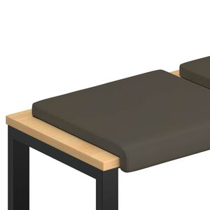vidaXL Solspilvens 4 gab. Mākslīgā āda Pelēka Dziļums 35 cm