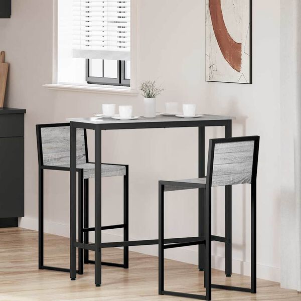 vidaXL galds Pelēks Sonoma 100 x 40 x 100,5 cm