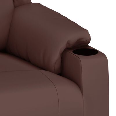 vidaXL masāžas krēsls, brūna mākslīgā āda