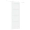 vidaXL Slīdo&scaron;ās durvis Balts 83 x 232 cm Priedes masīvkoks