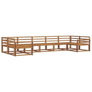 vidaXL Āra dīvānu komplekts 7 pcs Dabiska Cietā akācijas koks